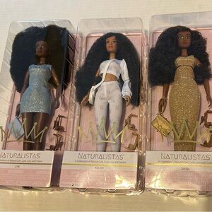 Naturalistas 11.5-inch Dolls Dayna,Lila Kelsey Blue, White, Gold Outfits READ